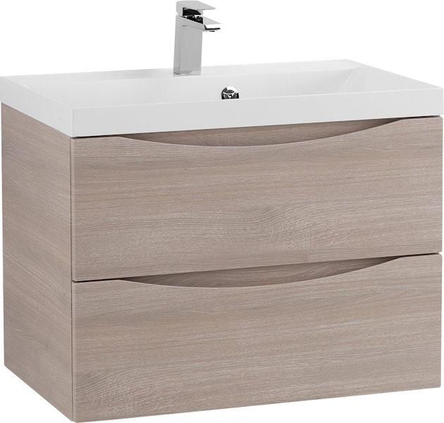 Тумба под раковину подвесная BelBagno Marino 70 см rovere grigio MARINO-700-2C-SO-RG-P (детальная фотография)