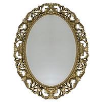 Зеркало овальное с фацетом, цвет поталь бронза, Tessoro Isabella 76