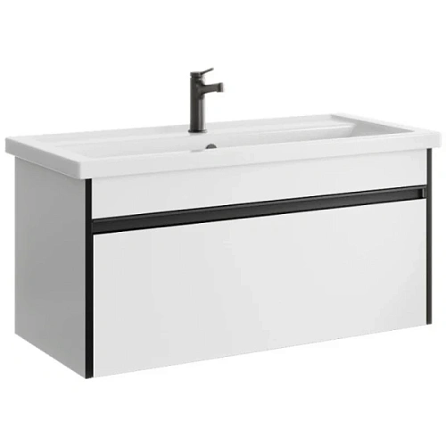 Тумба под раковину подвесная Aqwella Urban 100 см белая - фото 3