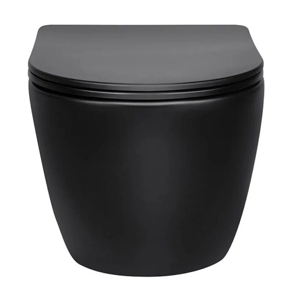 Унитаз подвесной Vincea Globo черный матовый VT1-14SMB (детальная фотография), подвесные, встраиваемые