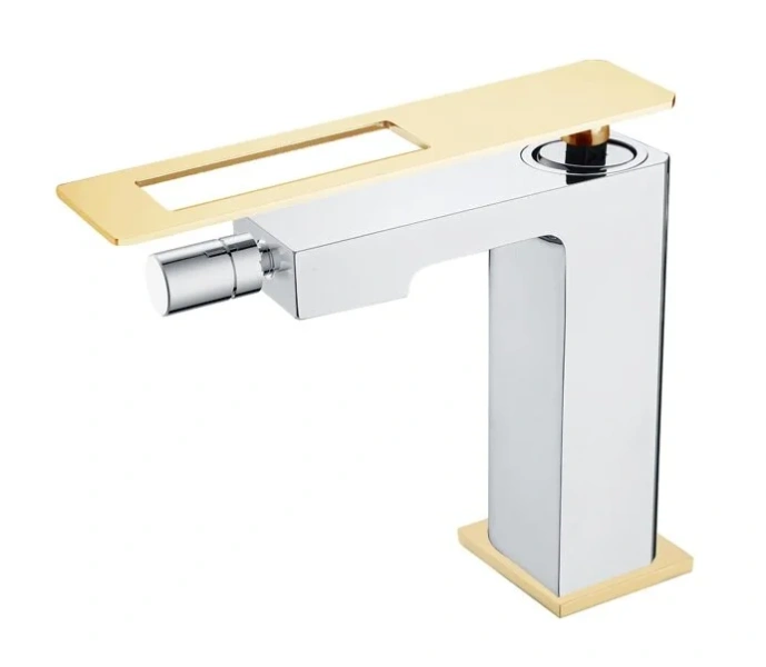 Смеситель для биде Boheme Q хром/золото 146-CRG (детальная фотография)
