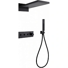 Душевой комплект Abber Rund черный матовый