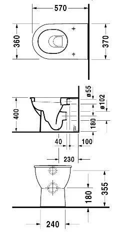 Унитаз напольный Duravit Darling New 2139090000 (детальная фотография), приставные, встраиваемые