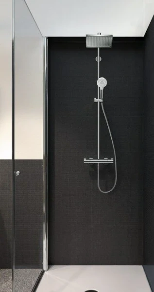 Душевая стойка Hansgrohe Crometta E с термостатом 27281000 (детальная фотография), хром