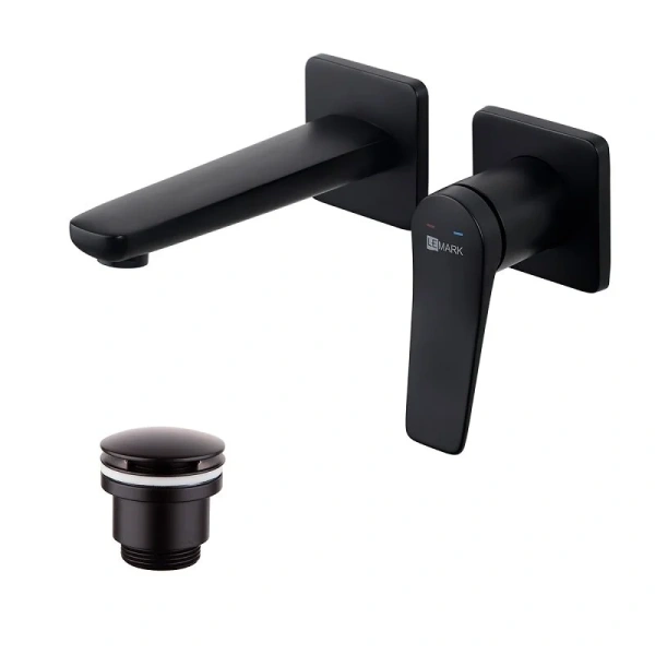Смеситель для раковины Lemark Bronx чёрный LM3736BL (детальная фотография)
