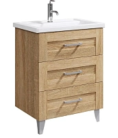 Тумба под раковину напольная Aqwella Фостер 70 см дуб сонома