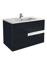 Тумба под раковину подвесная Roca Victoria Nord Black Edition 80 см черный глянец