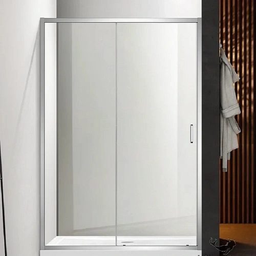 Душевая дверь в нишу Акватек 100 см профиль хром - фото 2