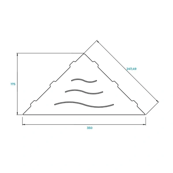 Полочка для ванной RGW 49279902 угловая (детальная фотография), современные, hi-tech