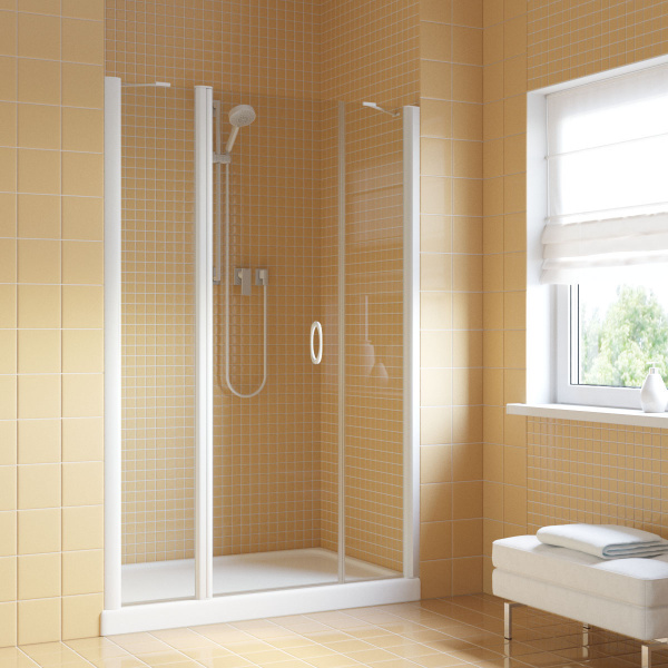 Душевая дверь стекло прозрачное Vegas-glass EP-2F 160 01 L (детальная фотография)