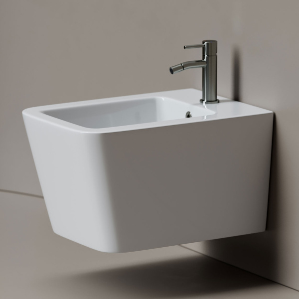 Биде подвесное Ceramicanova Miro белое CN11004 (детальная фотография), современные, hi-tech
