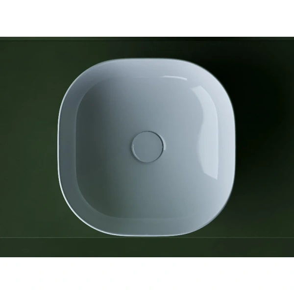 Раковина Ceramica Nova Element 38 см накладная CN5032 (детальная фотография), маленькие, в форме чаши, квадратная