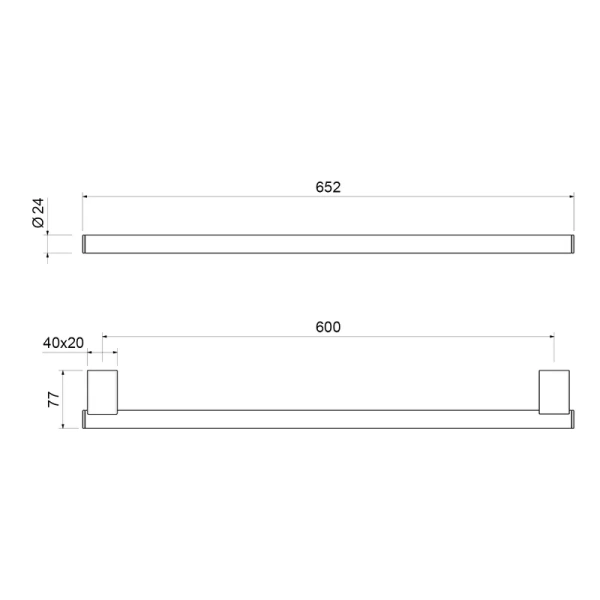 Полотенцедержатель Timo Luiro черное золото 18553/18 (детальная фотография), современные, hi-tech