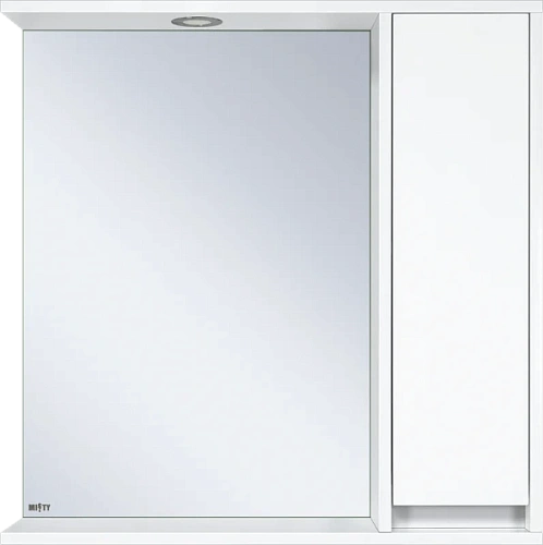 Зеркальный шкаф с подсветкой Misty Алиса 75 см белый, правый - фото 2