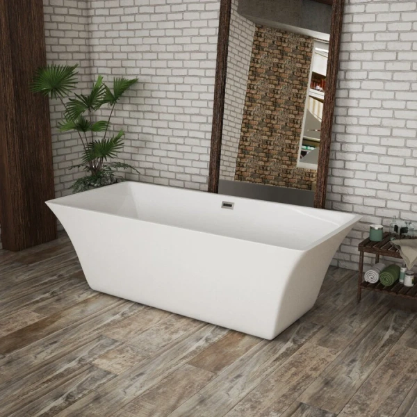 Ванна акриловая Grossman 180x80 см отдельностоящая GR-1901 (детальная фотография), современныe, hi-tech