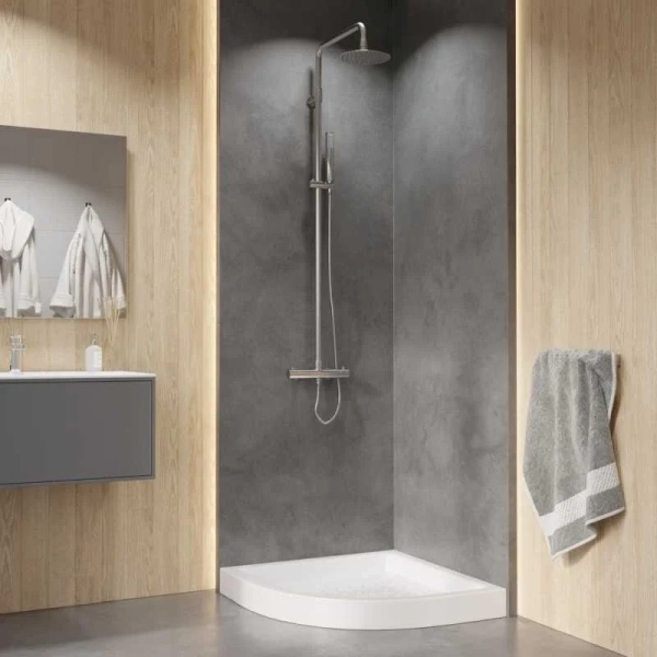 Душевой поддон RGW CER CR/R-099 90х90 см полукруглый 19170499-01 (детальная фотография), керамические, из санфаянса