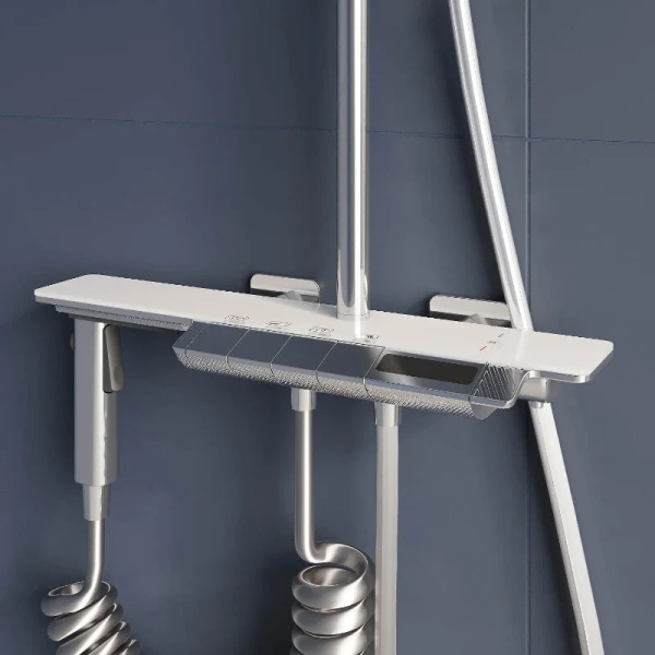 Душевая стойка RGW Shower Panels 51140135 с термостатом (детальная фотография), со смесителем