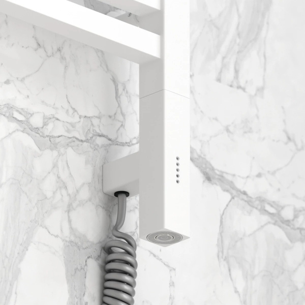 Полотенцесушитель электрический Сунержа Модус 3.0 40x120 см левый белый матовый 30-5700-1240 (детальная фотография), белыe