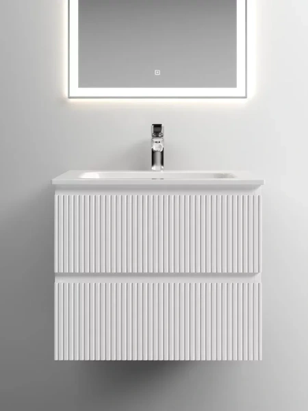 Тумба под раковину подвесная Sancos Snob T 60 см bianco SNT60W (детальная фотография), современная, hi-tech
