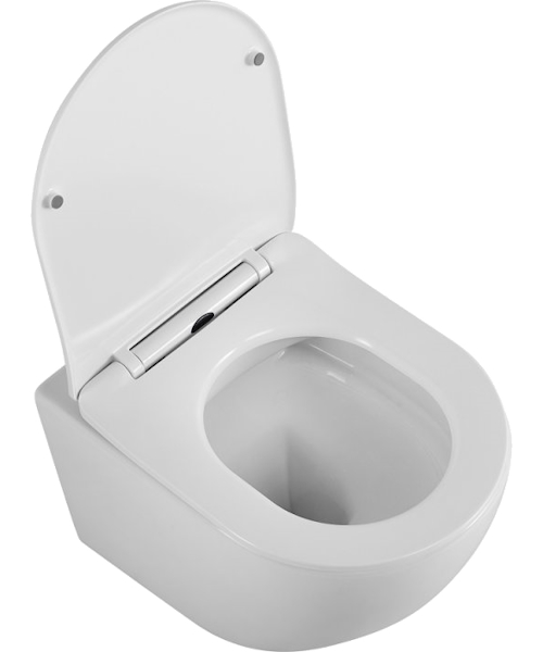 Унитаз подвесной BelBagno Uno 2.0 с сиденьем BB7306CHR/SC (детальная фотография), современные, hi-tech, круглые