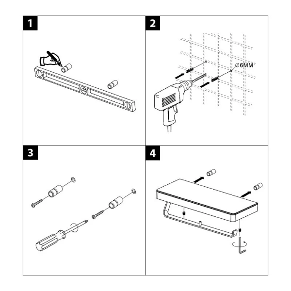 Бумагодержатель Lemark Glass line хром 9721040 (детальная фотография), металлические, стеклянные