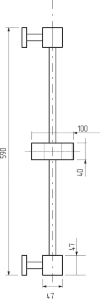 Штанга для душа Migliore Ricambi Quadra золото 20191 (детальная фотография), золотые
