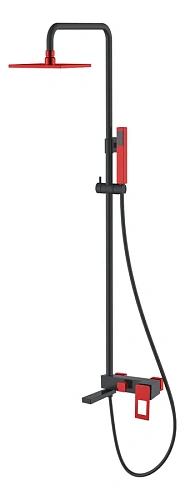 Душевая стойка Boheme Q черная/красная - фото 4