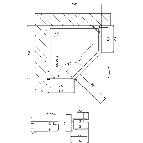 Схема (детальная фотография), распашные
