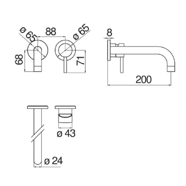 Смеситель для раковины Nobili Live белый LV00199/1WM (детальная фотография), для раковины