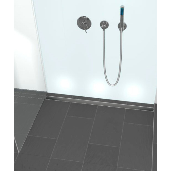 Стеклянная панель Tece TECEdrainline 120 см черная 601292 (детальная фотография), решетка