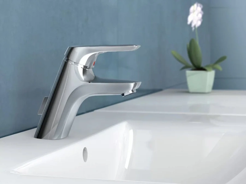 Смеситель для раковины Ideal Standard Ceramix Blue однорычажный A5658AA (детальная фотография), хром