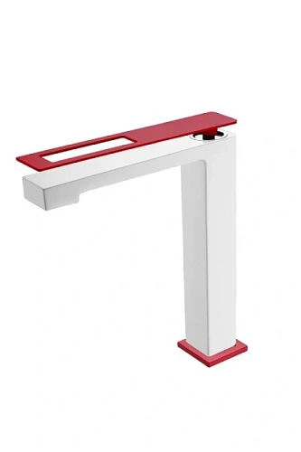 Смеситель для раковины Boheme Q белый/красный - фото 5
