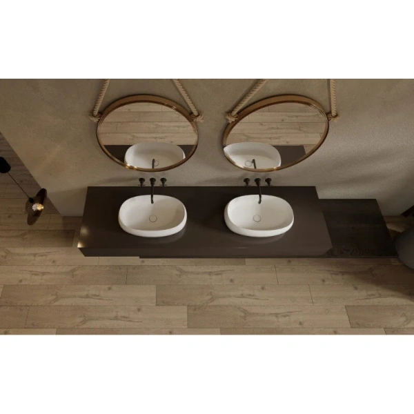 Раковина Abber Stein 58 см белая матовая AS2632 (детальная фотография), 60 см