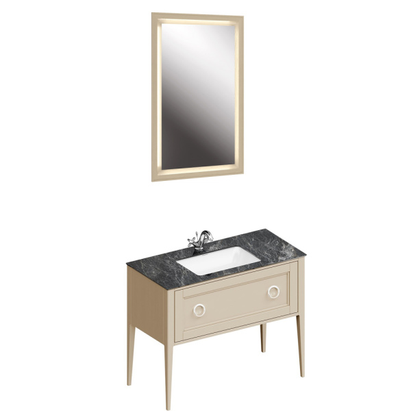 Тумба под раковину напольная Kerama Marazzi Plaza Classic 100 см капучино матовый PL.CN.100.1\CAP.M (детальная фотография), в наличии