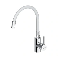 Смеситель для кухни Dorff Logic хром/белый