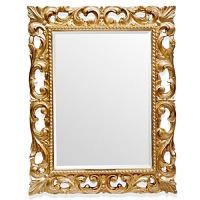 Зеркало для ванной, цвет глянцевое золото, Tiffany World