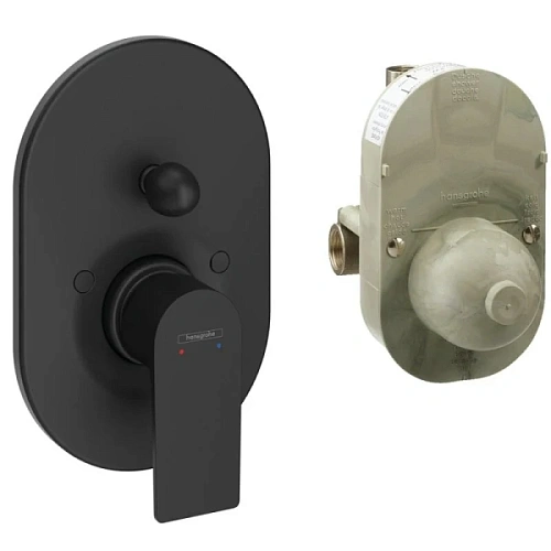 Смеситель для душа Hansgrohe Rebris черный матовый - фото 2