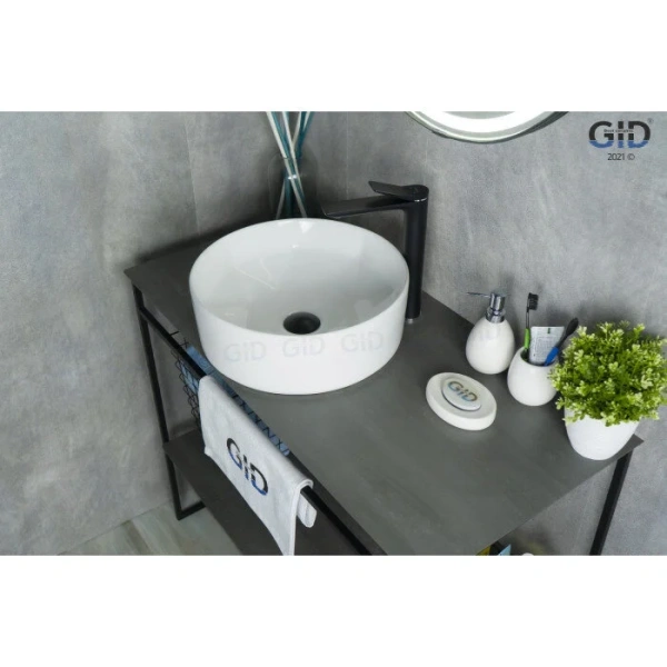 Раковина GID Esfera N9425 40 см круглая 51144 (детальная фотография), белые