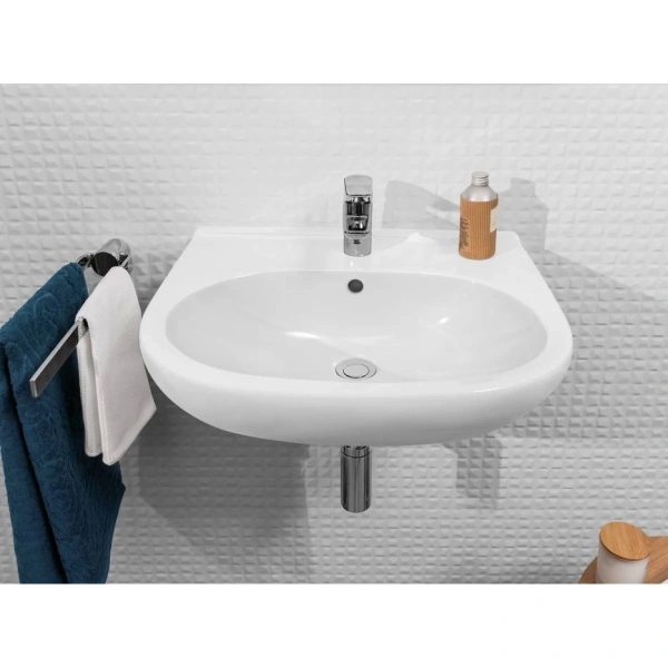 Раковина Villeroy & Boch O.novo 60 см с покрытием CeramicPlus 516060R1 (детальная фотография), керамические