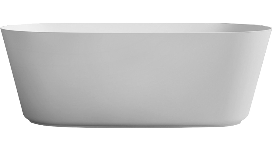 Ванна из искусственного камня Abber Stein 160х80 см белая матовая AS9606 (детальная фотография)
