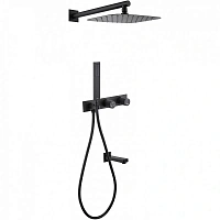 Душевой комплект Abber Rund черный матовый