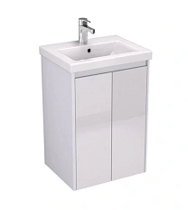 Тумба с раковиной подвесная Velvex Klaufs tpKLA.50.2D-61 50 см с распашными дверцами