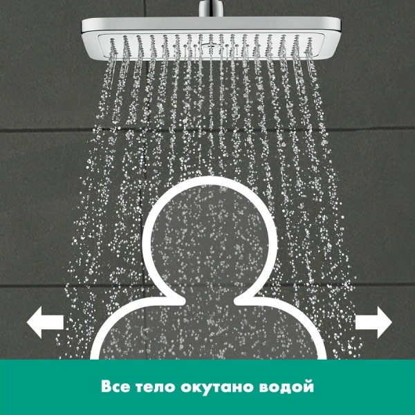 Верхний душ Hansgrohe Croma E хром 26257000 (детальная фотография), нет в наличии