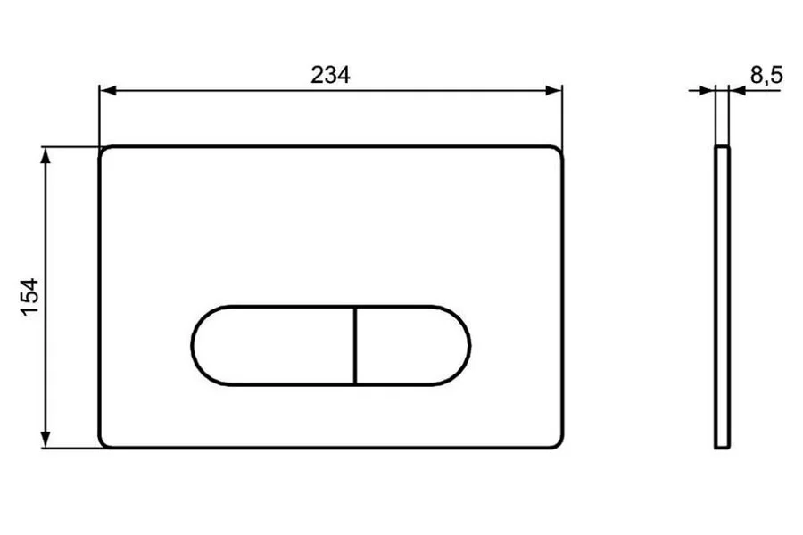 Клавиша смыва Ideal Standard ProSys Oleas хром R0117AA (детальная фотография), в наличии