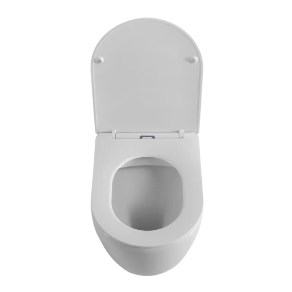 Унитаз напольный BelBagno Sfera-R белый BB2141CBR/SC (детальная фотография), с горизонтальным, прямым выпуском, с прямым выпуском