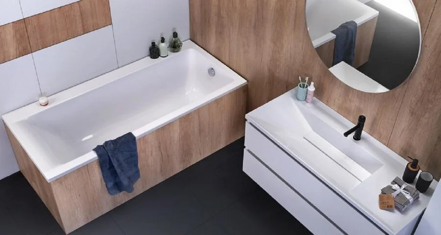 Ванна из искусственного камня Belux Импульс-2 ВИ-2-1700, 4810924266491, 170 x 80 см, белый (детальная фотография), приставные, встраиваемые