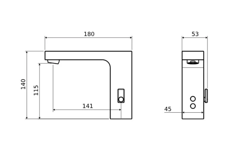 Смеситель для раковины Акватек Либра хром AQ5610CR (детальная фотография), для раковины
