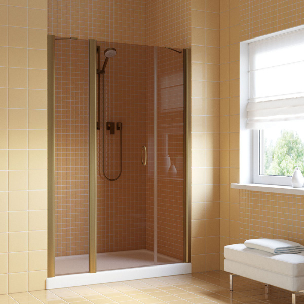 Душевая дверь стекло бронза Vegas-glass EP-2F 170 05 L (детальная фотография), современные, hi-tech