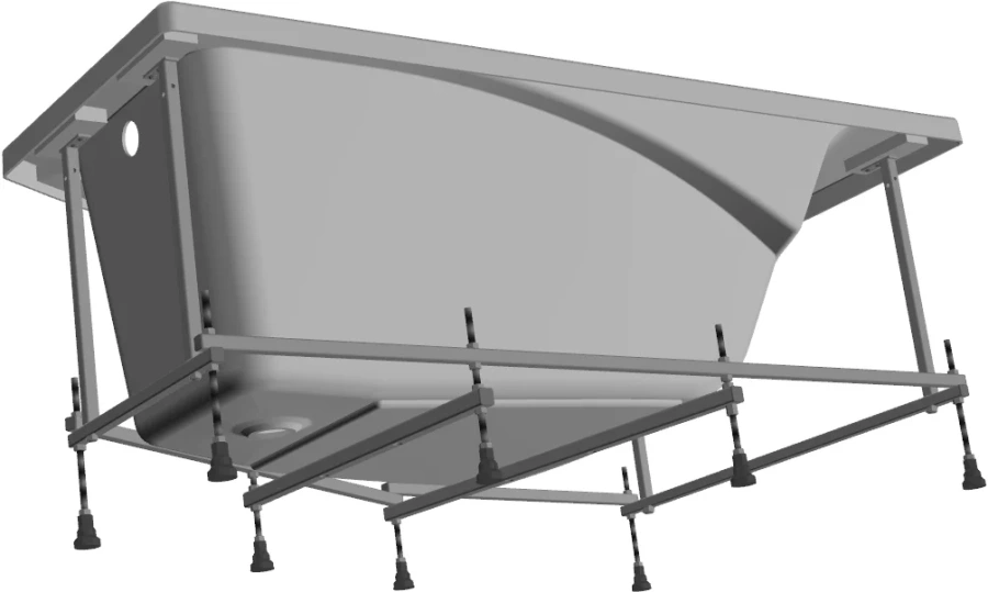 Монтажный комплект Roca Hall Angular 150х100 см к акриловой ванне ZRU9302868 (детальная фотография)