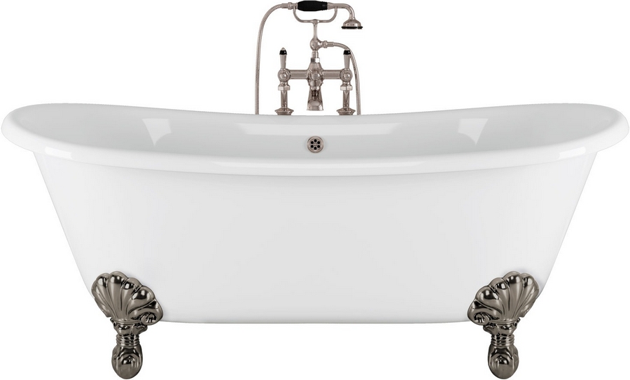 Ванна чугунная Devon & Devon Admiral 182х81 см ножки алюминий полированный 2MRADMIRALFCRDD (детальная фотография)